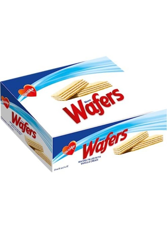 بسكو مصر ويفر محشو بكريمة الفانيليا – حجم كبير، عبوة 12 قطعة من بسكو مصر - Image 1